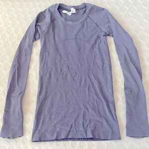 Purple Lululemon Swiftly Speed LS Shine